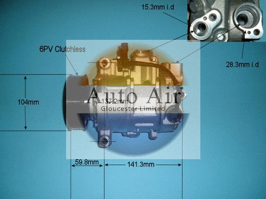 Compresseur, climatisation AUTO AIR GLOUCESTER 14-9703P