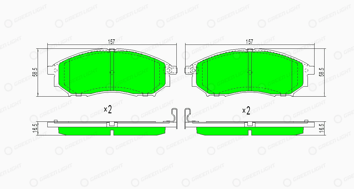 Kit de plaquettes de frein, frein à disque Automotive Adriado GLBP0150