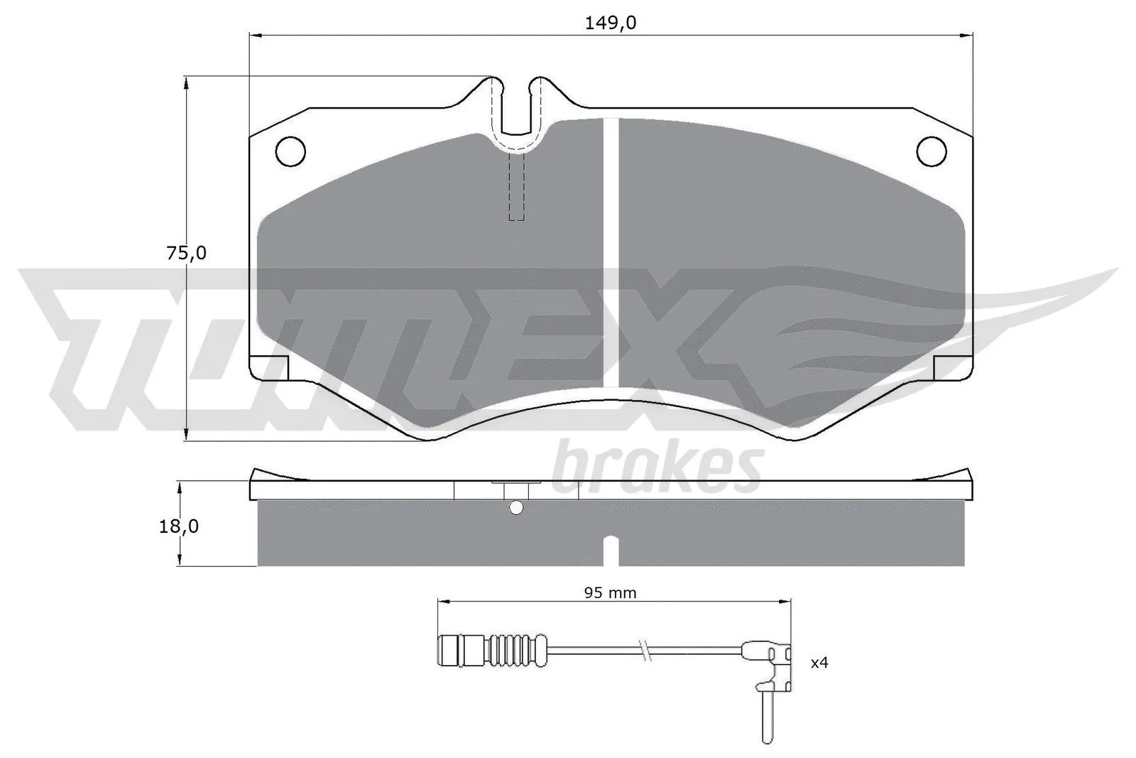 Kit de plaquettes de frein, frein à disque TOMEX Brakes TX 10-202