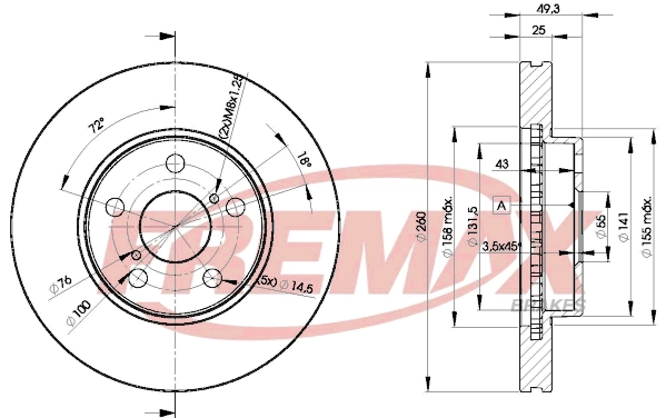 Disque de frein FREMAX BD-5030