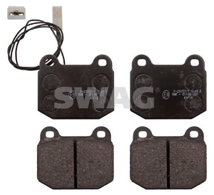 Kit de plaquettes de frein, frein à disque SWAG 74 11 6007
