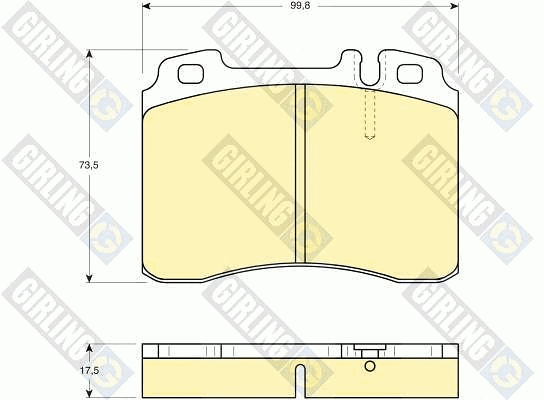 Kit de plaquettes de frein, frein à disque GIRLING 6109622