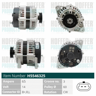 Alternateur HOFFER H5546325