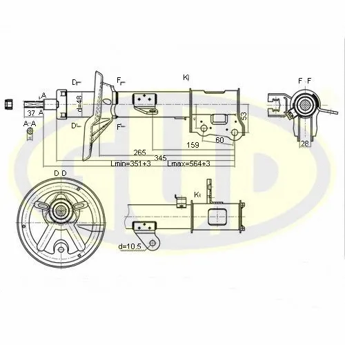 Amortisseur G.U.D. GSA333505