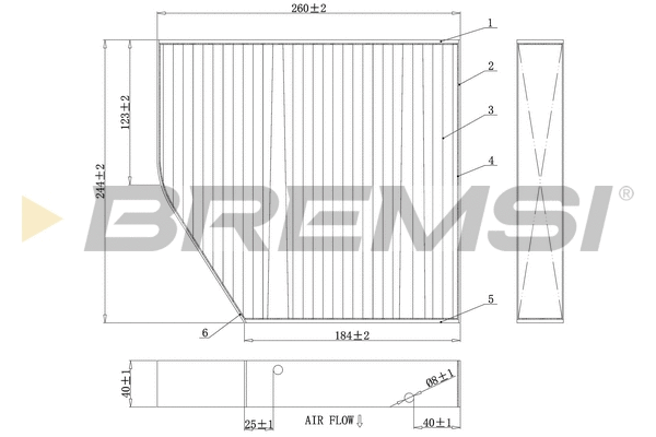 Filtre, air de l'habitacle BREMSI FC0875C