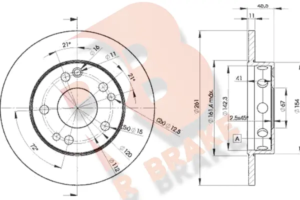 Disque de frein R BRAKE 78RBD26460
