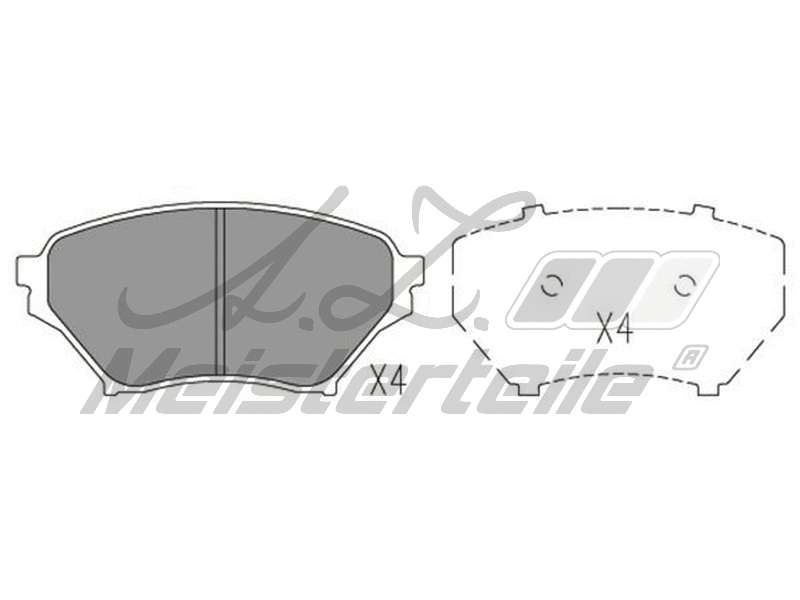 Kit de plaquettes de frein, frein à disque A.Z. Meisterteile AZMT-44-022-1735