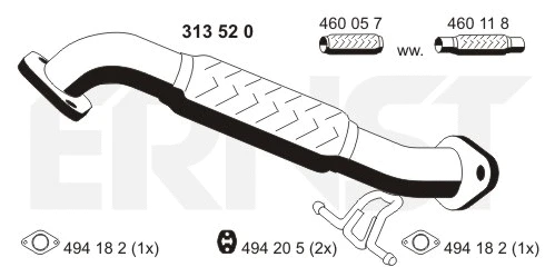 Tuyau d'échappement ERNST 313520