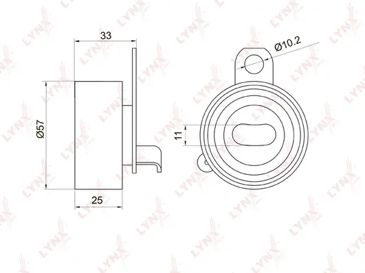 Poulie de tension, courroie crantée LYNXAUTO PB-1067