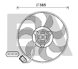 Ventilateur, refroidissement du moteur EACLIMA 33V54061