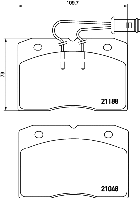 Kit de plaquettes de frein, frein à disque PAGID T0040