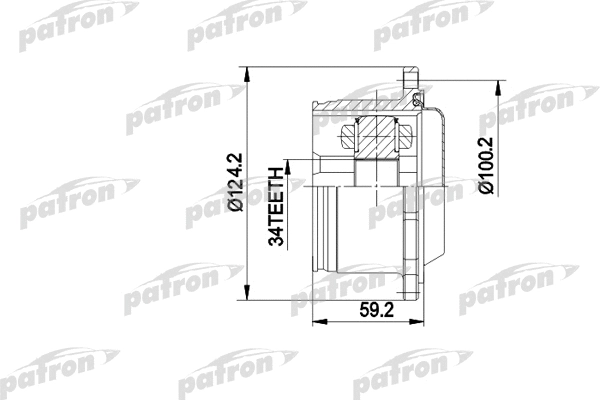 Jeu de joints, arbre de transmission PATRON PCV5006