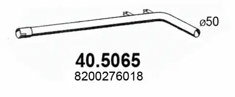 Tuyau d'échappement ASSO 40.5065