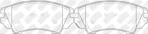 Kit de plaquettes de frein, frein à disque NiBK PN34002