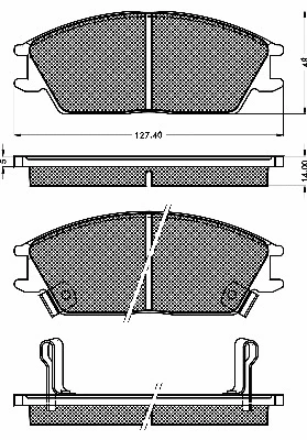 Kit de plaquettes de frein, frein à disque BSF 10182