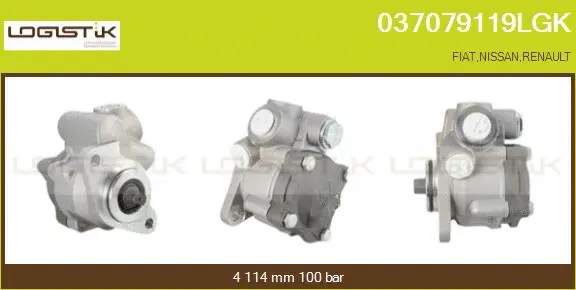 Pompe hydraulique, direction LGK 037079119LGK