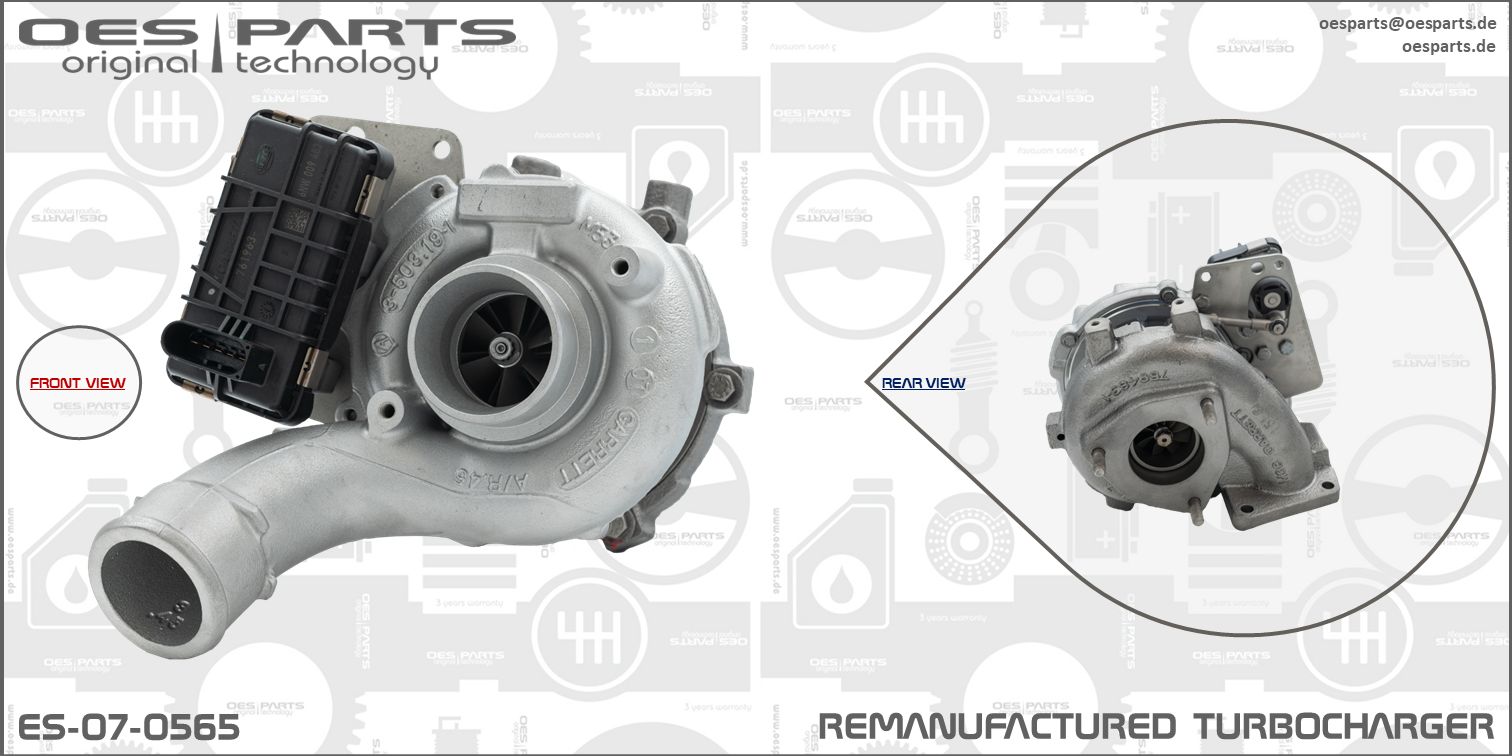 Turbocompresseur, suralimentation OES PARTS ES-07-0565