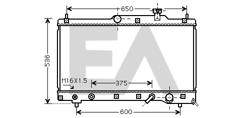 Radiateur, refroidissement du moteur EACLIMA 31R71175