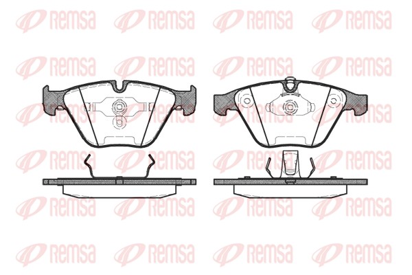 Kit de plaquettes de frein, frein à disque REMSA 0857.00