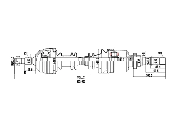 Arbre de transmission DYNAMATRIX DDS210139