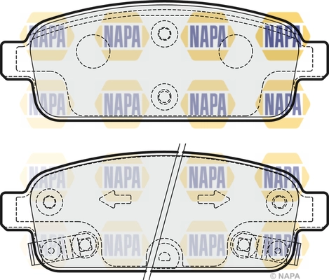 Kit de plaquettes de frein, frein à disque NAPA NBP1451