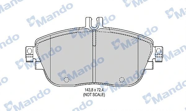Kit de plaquettes de frein, frein à disque MANDO MBF015680