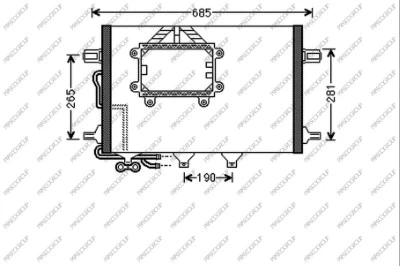 Condenseur, climatisation PRASCO ME660C002
