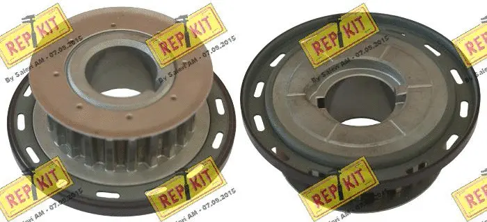 Poulie renvoi/transmission, courroie crantée REPKIT RKT3715