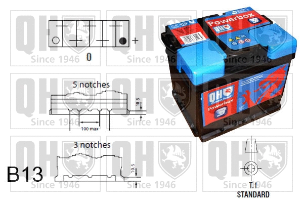 Batterie de démarrage QUINTON HAZELL QBT0653