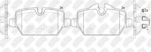 Kit de plaquettes de frein, frein à disque NiBK PN0549W