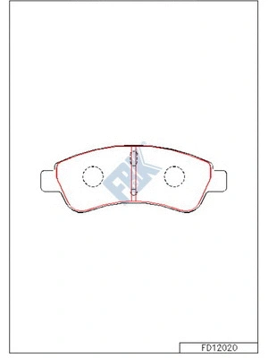 Kit de plaquettes de frein, frein à disque FBK FD12020