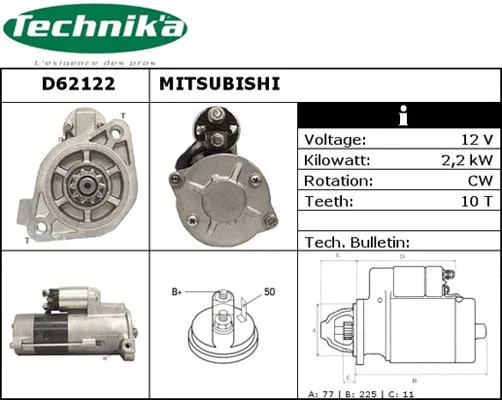 Démarreur Technika D62122