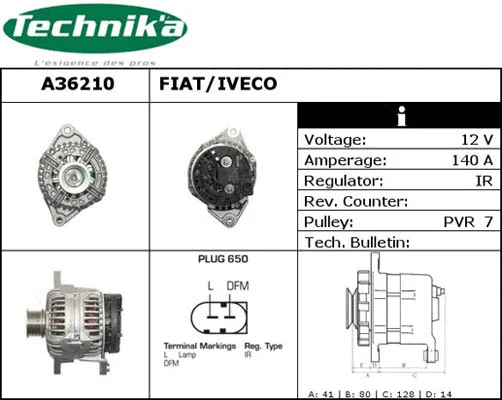 Alternateur Technika A36210