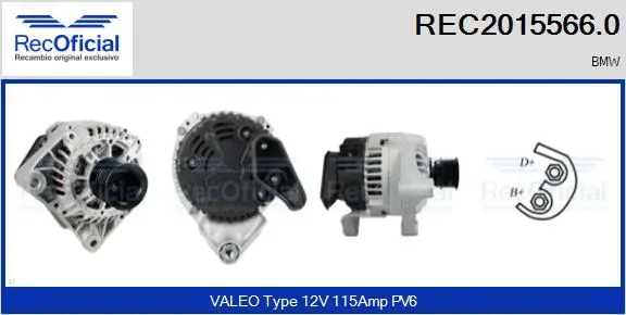 Alternateur RECOFICIAL REC2015566.0