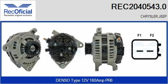 Alternateur RECOFICIAL REC2040543.0