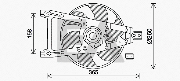 Ventilateur, refroidissement du moteur EACLIMA 33V25104