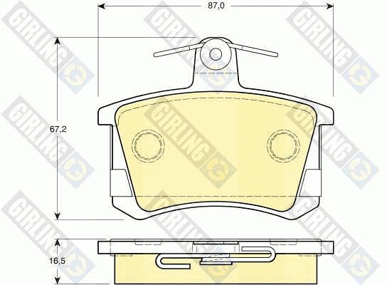 Kit de plaquettes de frein, frein à disque GIRLING 6111631