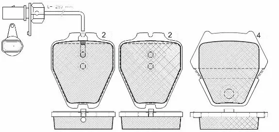 Kit de plaquettes de frein, frein à disque FIT FP0912E