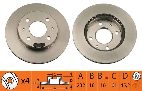 Disque de frein SB BR22116T