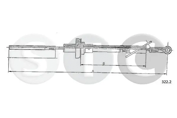 Tirette à câble, commande d'embrayage STC T481055