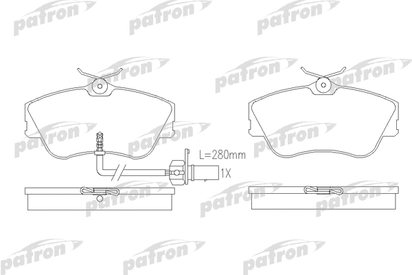 Kit de plaquettes de frein, frein à disque PATRON PBP1519