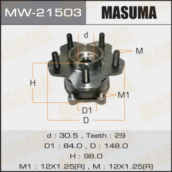 Kit de roulements de roue MASUMA MW-21503