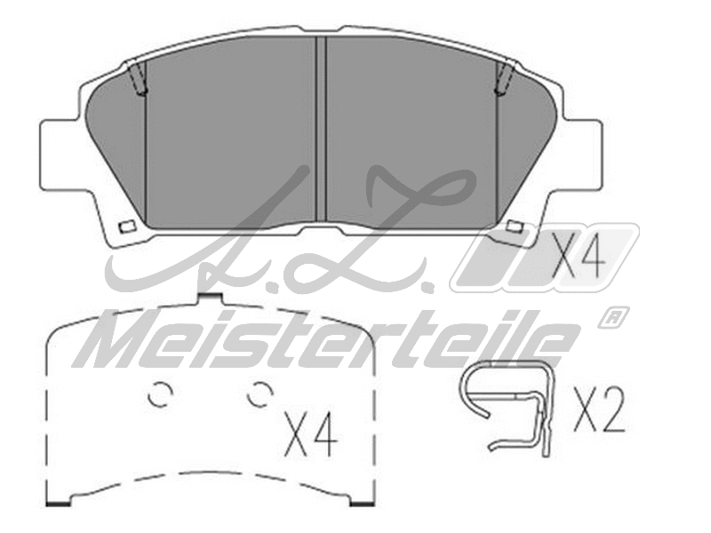 Kit de plaquettes de frein, frein à disque A.Z. Meisterteile AZMT-44-022-1572