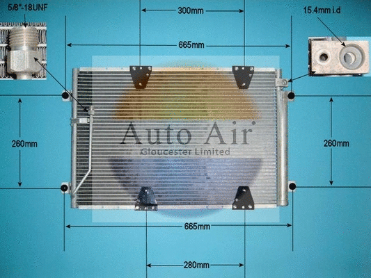 Condenseur, climatisation AUTO AIR GLOUCESTER 16-6108