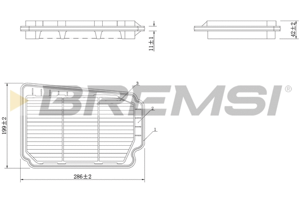 Filtre à air BREMSI FA1620