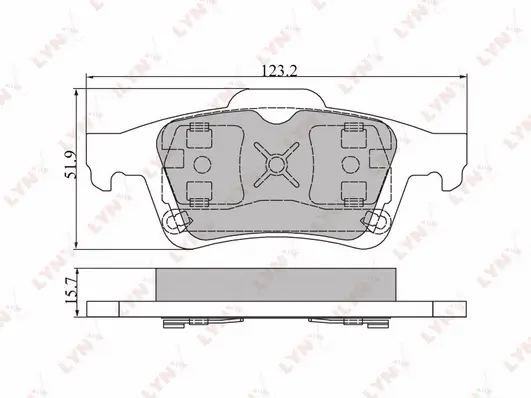 Kit de plaquettes de frein, frein à disque LYNXAUTO BD-6302