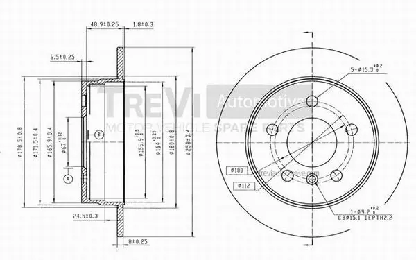 Disque de frein TREVI AUTOMOTIVE BD1059