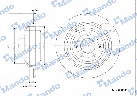 Disque de frein MANDO MBC030066