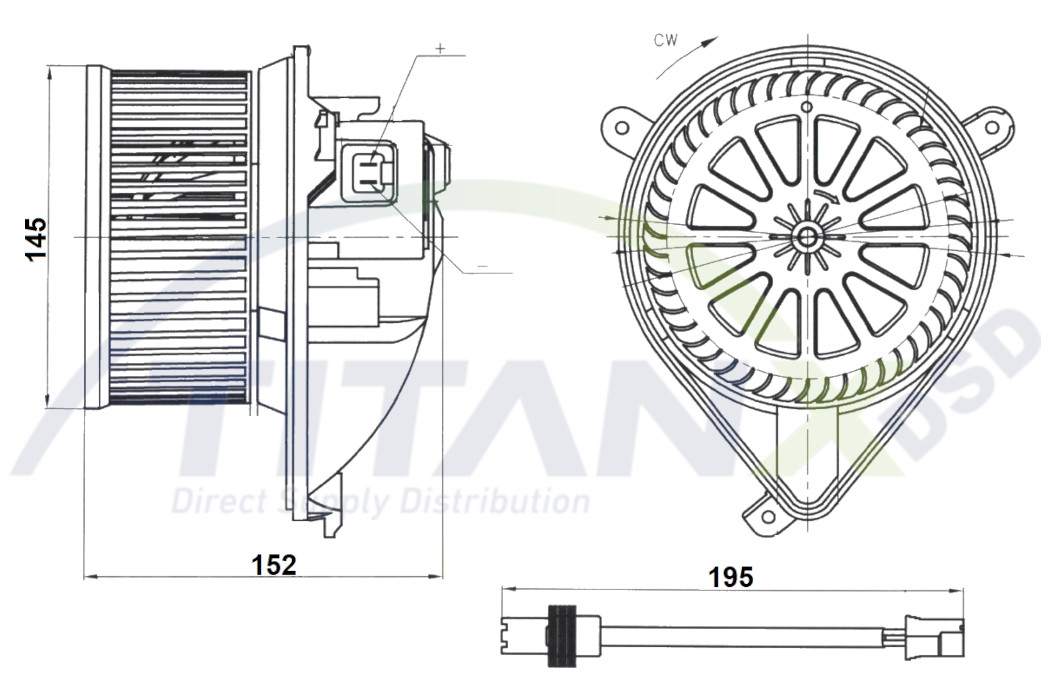Pulseur d'air habitacle TitanX BL319002