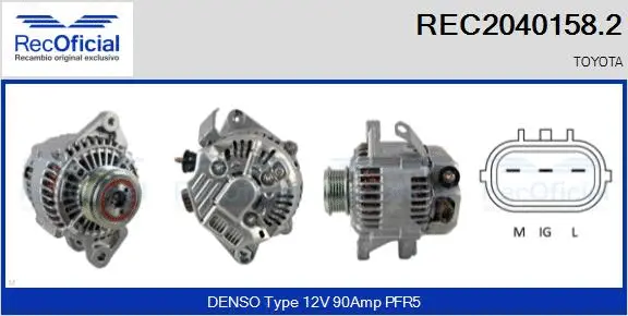 Alternateur RECOFICIAL REC2040158.2
